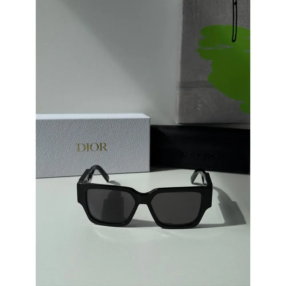 NEW Dior CD SU Sunglasses in Black Holographic Pink Logo - Picture 5 of 10
